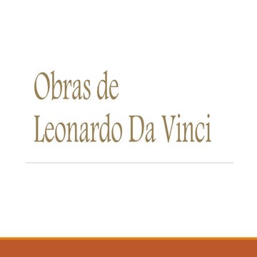 Obras de Leonardo Da Vinci