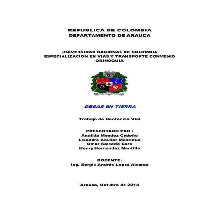 Obras en tierra (grupo 3)