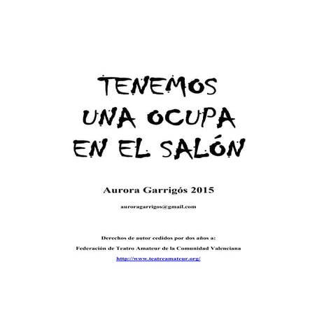 Tenemos una ocupa en el salón- Aurora Garrigós