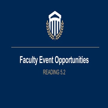 Ob reading 5.2   faculty event opportunities