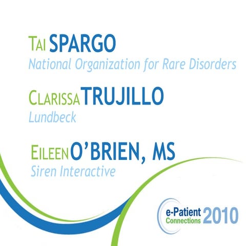 Collaborating for Trust:Pharma, Patient Organizations, & Social Media