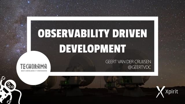 Observability driven development