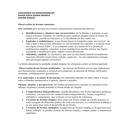 Observación de formas naturales