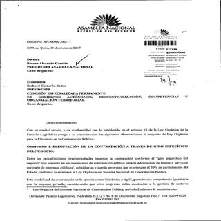 Observaciones al proyecto de Ley Or...