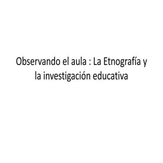 Observando el aula