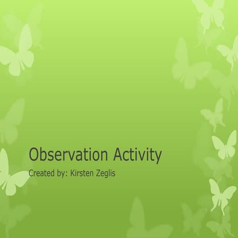 Observation activity | PPTX
