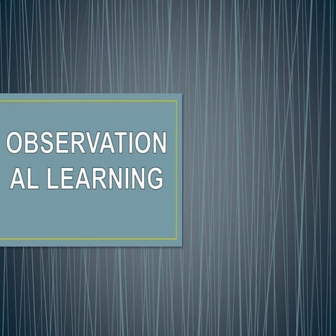 Observational learning