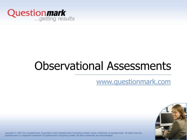 Observational Assessment Using Questionmark Ppt Observational Assessment Using Questionmark Ppt