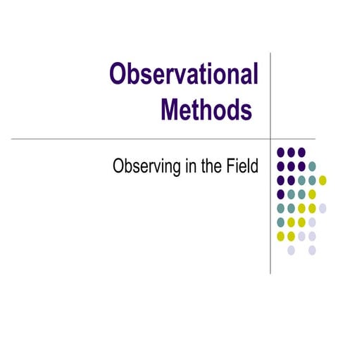 Observational methods