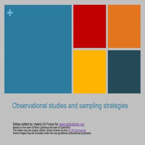Observational Studies and Sampling 