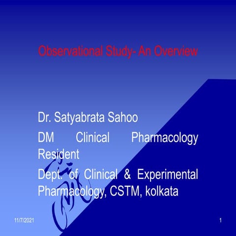 Observational study  an overview