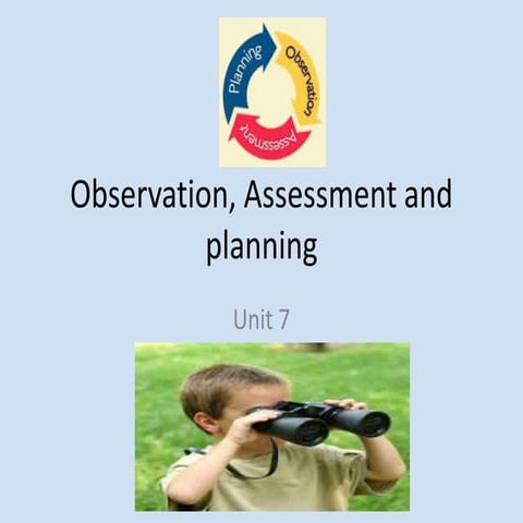 Observation and assessment lo