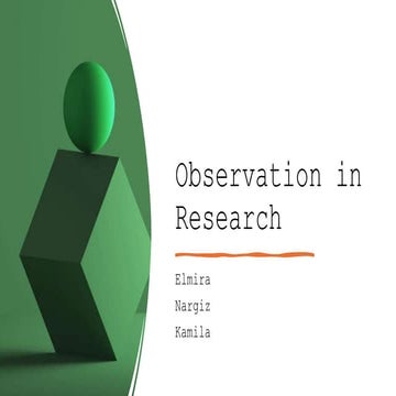Observation instrument in qualitative research