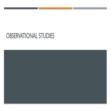 Various observational studies in epidemiology with examples | PPTX