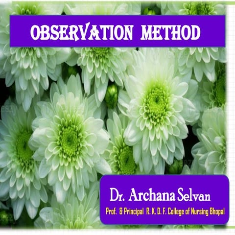 Observation Method- Research Methodology