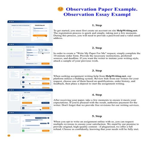 😊 Observation Paper Example. Observation Essay Exampl | PDF