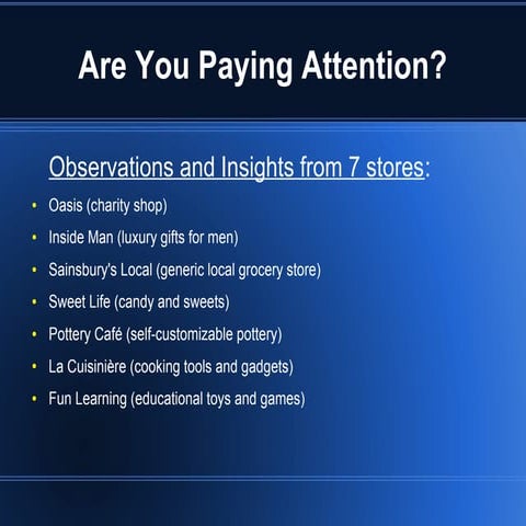 Creativity Course: Are You Paying Attention?