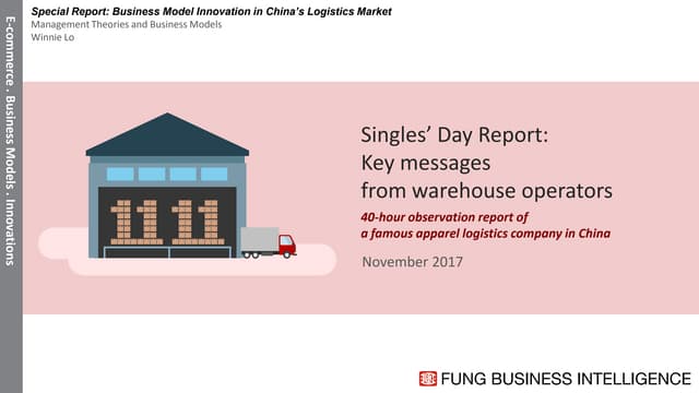 Special Report: Business Model Innovation in China’s Logistics Market 