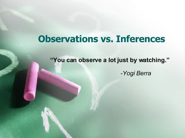 Observations And Inference Worksheet