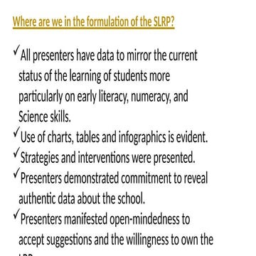 Observations and Recommendations during Presentations | PPTX