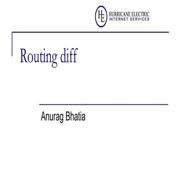 Routing diff