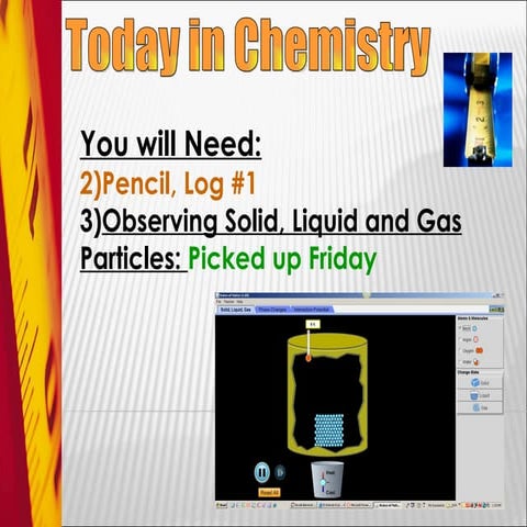 Observing Solid, Liquid and Gas Particles- Day 2