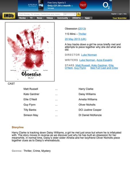 Obsession imbd