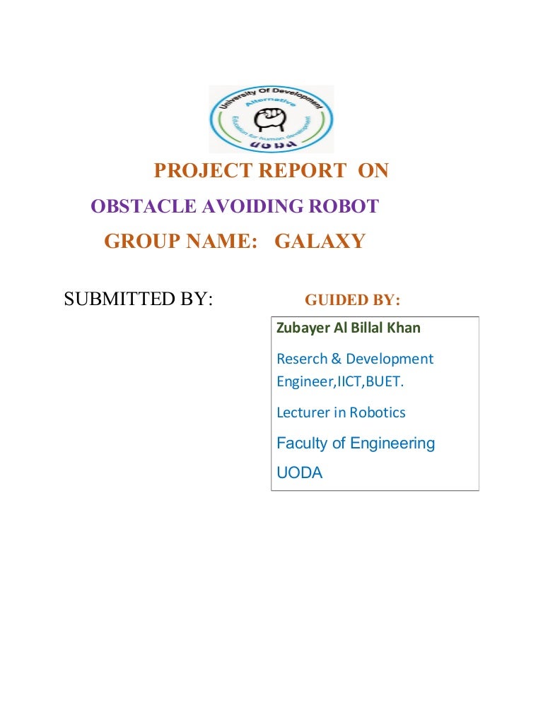 obstacle avoiding robot using arduino project report
