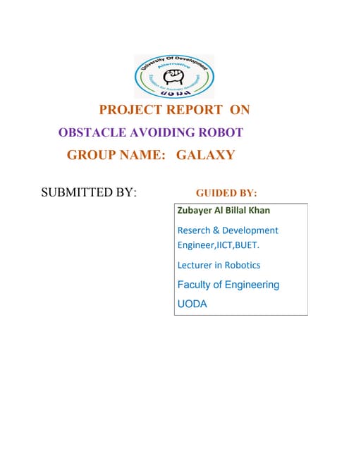 Obstacle  avoiding  robot(Lab report)