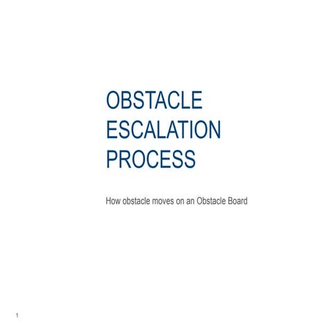 Obstacle escalation process