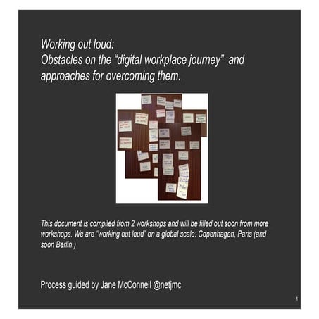 Obstacles on the digital workplace journey 