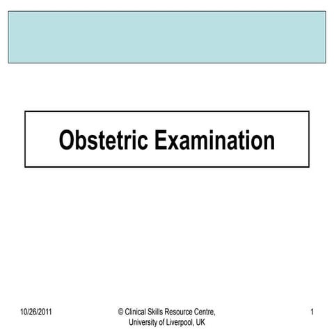 Obstetric Examination