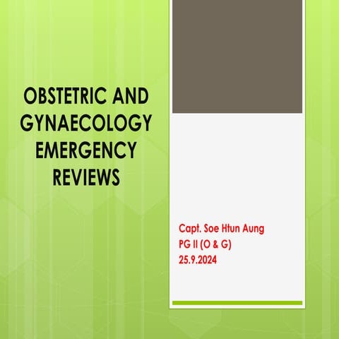 Obstetric emergencies | PPTX