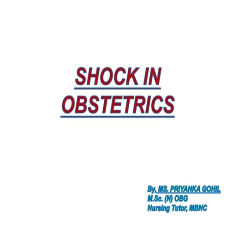 Obstetrical shock