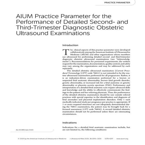 AIUM Practice Guideline for the Performance of Fetal Echocardiography | PDF