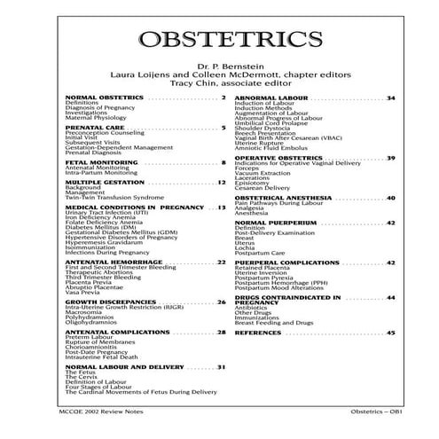 Obstetrics