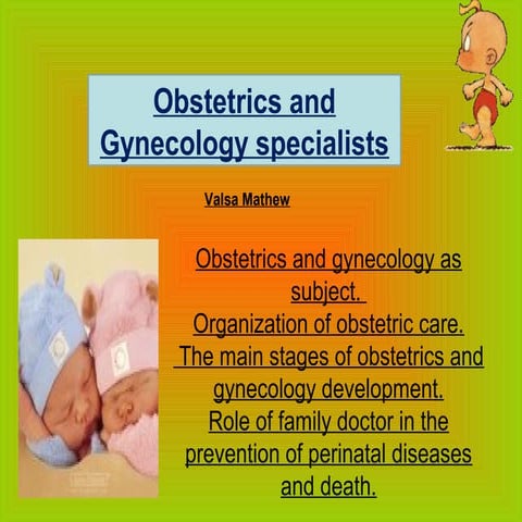 Obstetrics and Gynecology Specialists | PPT