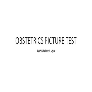 Obstetrics picture test | PPTX