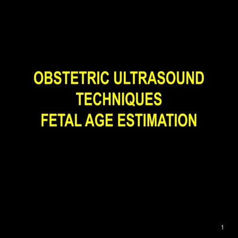 Obstetric ultrasound