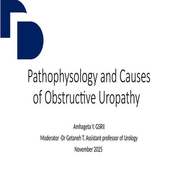 Pathophysiology and causes of obstructive Uropathy .pptx