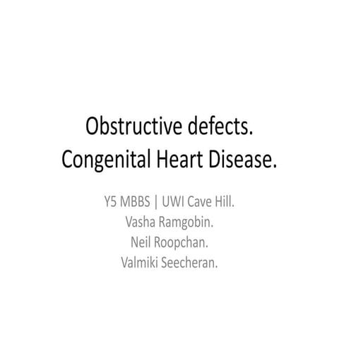 Obstructive defects | CHD