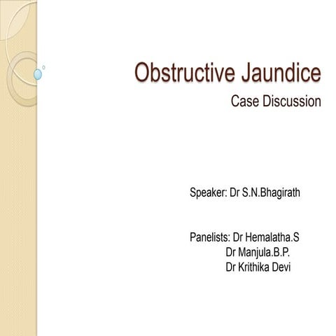 Obstructive Jaundice and Anesthesia