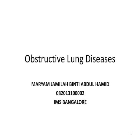 Obstructive Lung Diseases