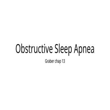 Obstructive Sleep Anea graber orthodontics