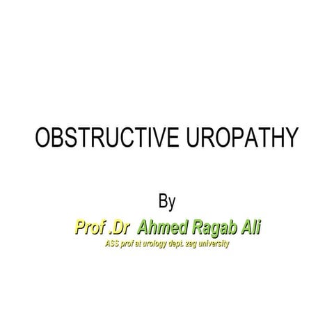 Obstructive Uropathy of Urology