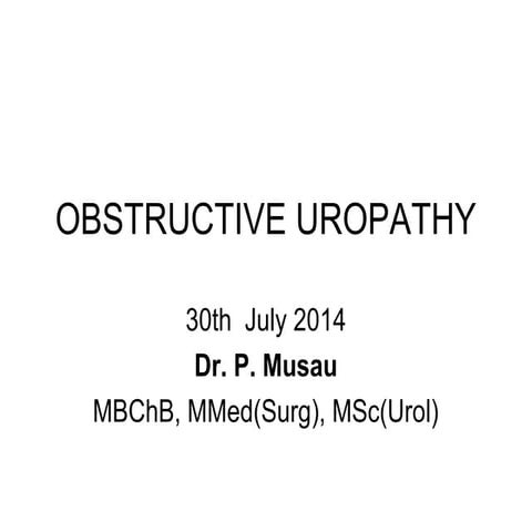 Obstructive uropathy