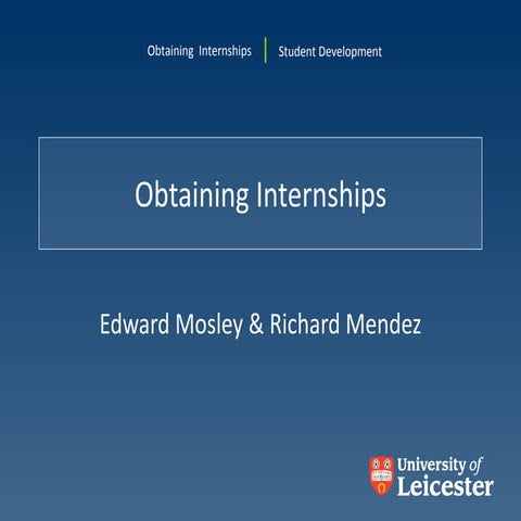 Obtaining internships
