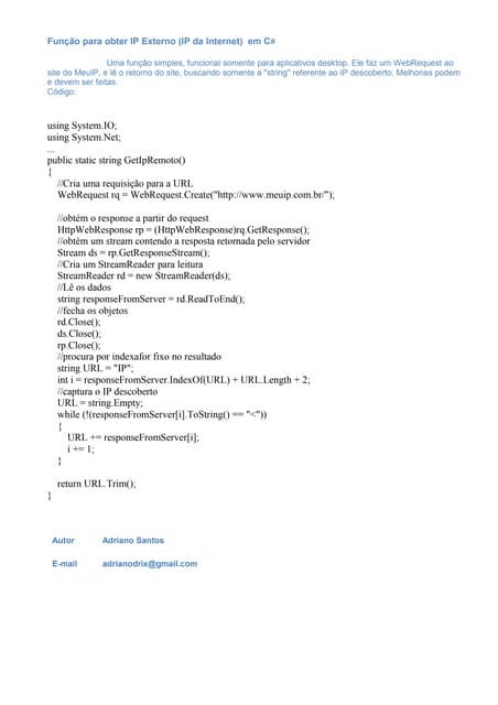 Obter ip da_internet_em_c_sharp