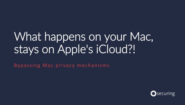 What happens on your Mac, stays on Apple’s iCloud?!