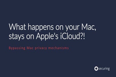 What happens on your Mac, stays on Apple’s iCloud?!